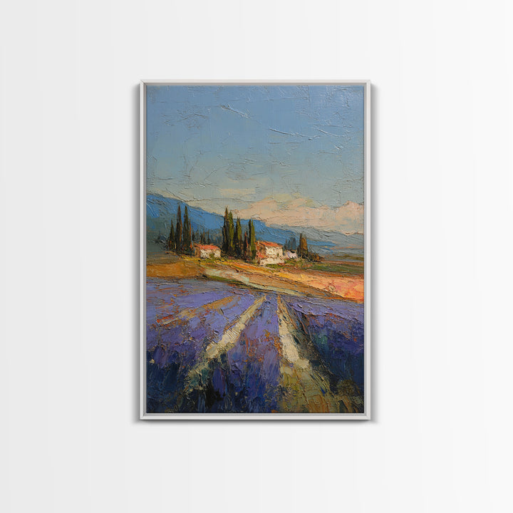 Lavender Field at Twilight Canvas Print, Master Bedroom, Art Print, Bedroom Decor, Fine Art, Sanctuary, Above Bed Decor, MAS-2x3-50