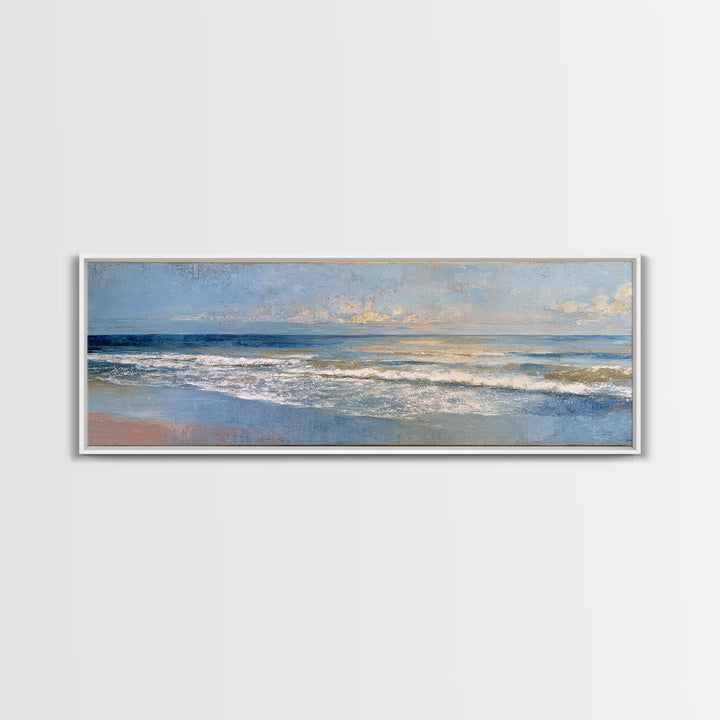 Hotel Coastal Landscape Canvas Print, Master Bedroom, Over Bed Wall Art, Bedroom Decor, Fine Art, Sanctuary, Minimalist Decor, MAS-3x1-61