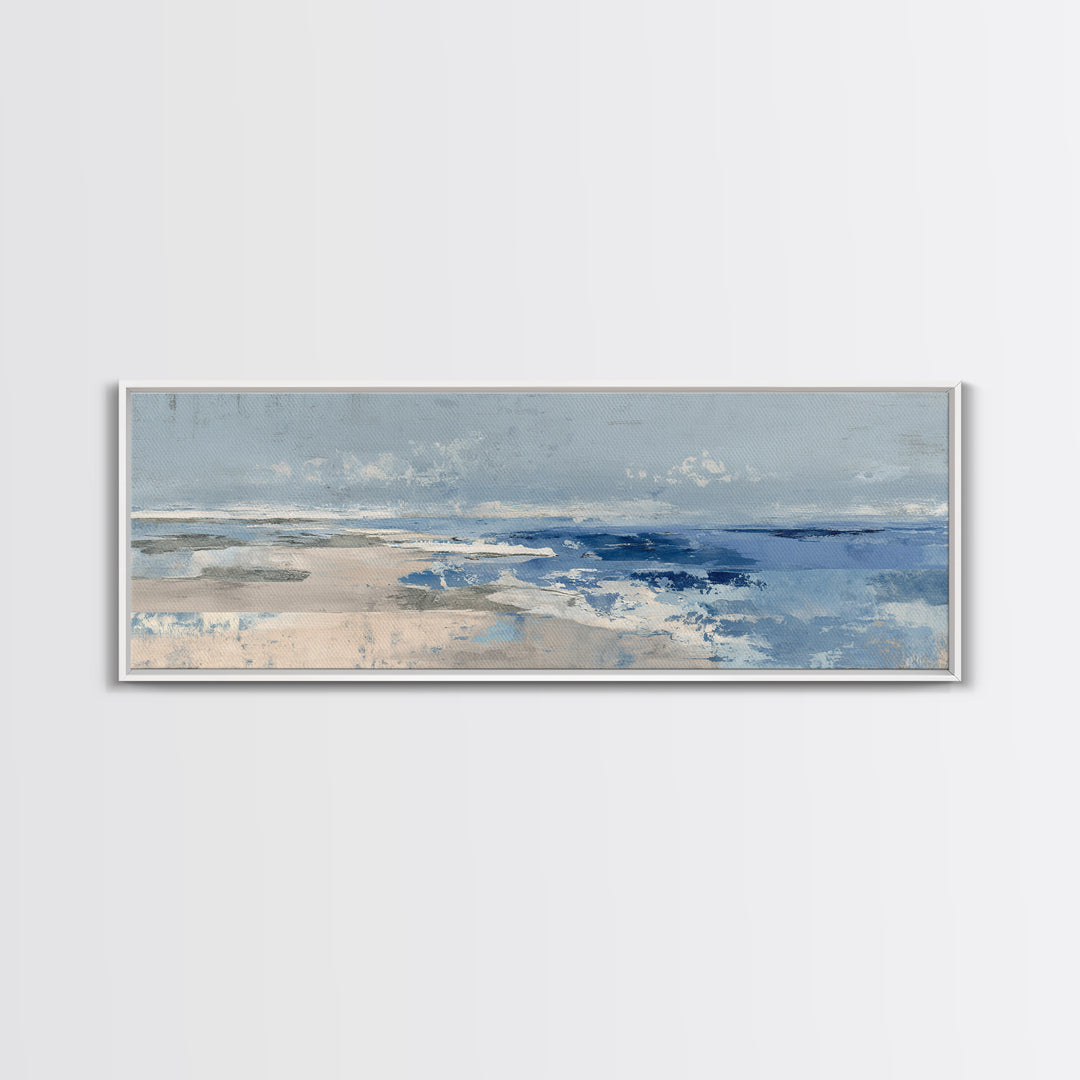 Hotel Coastal Landscape Canvas Print, Master Bedroom, Over Bed Wall Art, Bedroom Decor, Fine Art, Sanctuary, Minimalist Decor, MAS-3x1-85
