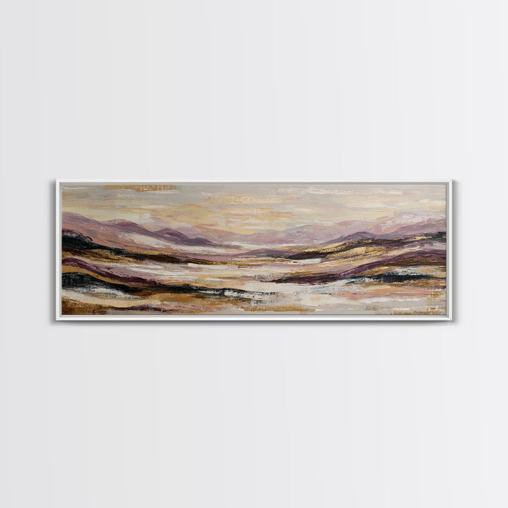 Elegant Moonlit Ocean Horizon Framed Canvas Print, Master Bedroom, Boho Decor, Bedroom Decor, Fine Art, Sanctuary, MAS-3x1-89