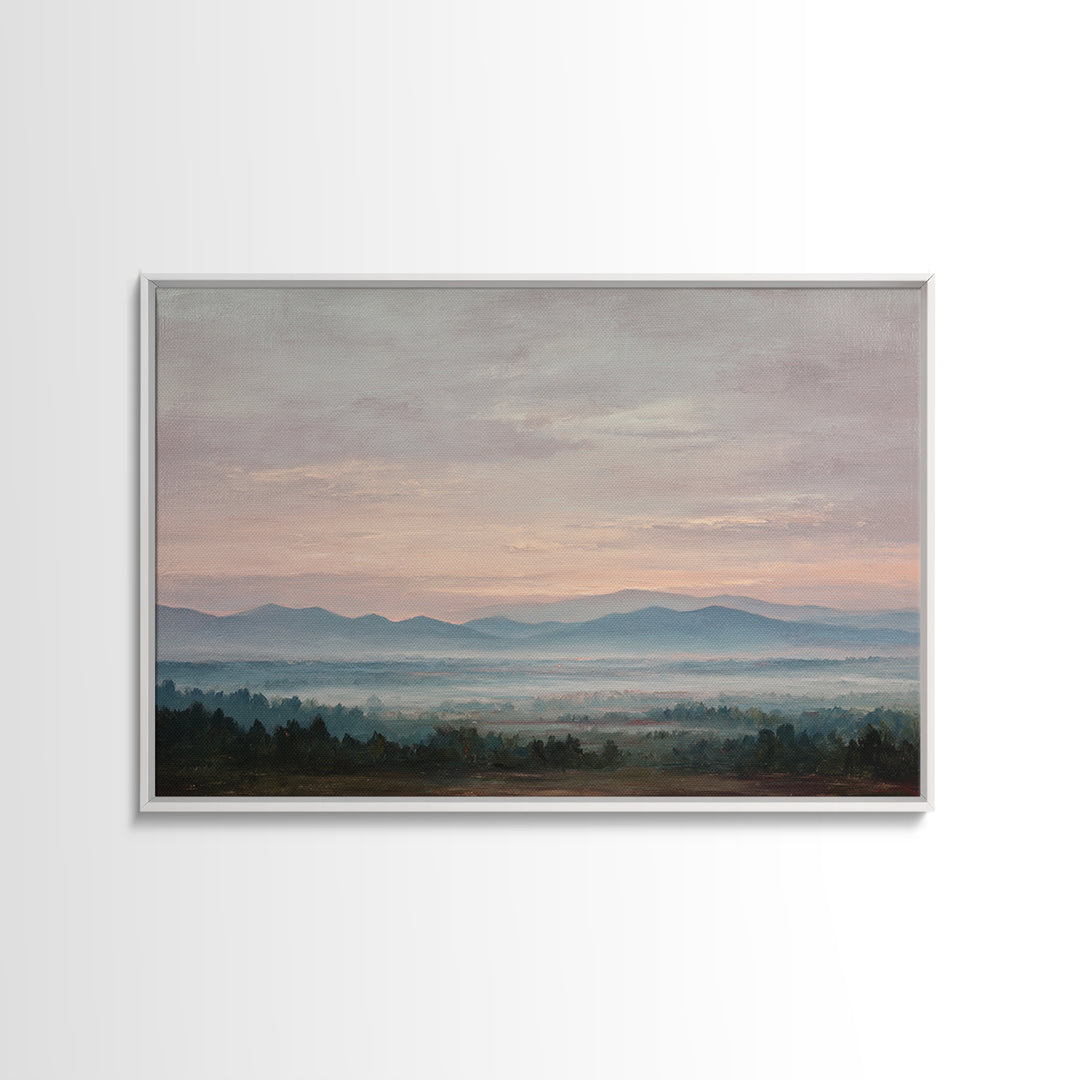 Blush and Taupe Cloudscape Framed Canvas Print, Master Bedroom, Farmhouse Wall Art, Bedroom Decor, Fine Art, Sanctuary, MAS-3x2-10