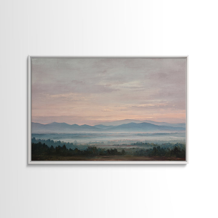 Blush and Taupe Cloudscape Framed Canvas Print, Master Bedroom, Farmhouse Wall Art, Bedroom Decor, Fine Art, Sanctuary, MAS-3x2-10