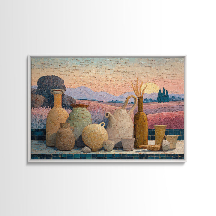 Lavender Field at Twilight Canvas Print, Master Bedroom, Farmhouse Wall Decor, Bedroom Decor, Oil Painting, Sanctuary, MAS-3x2-22