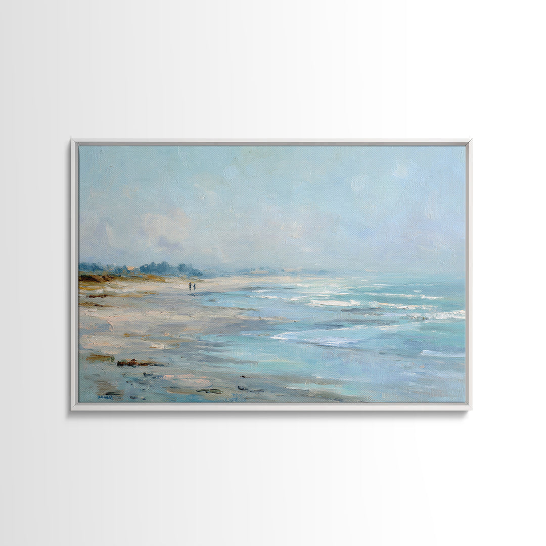 Hotel Coastal Landscape Framed Canvas Print, Master Bedroom, Set of 2 Prints, Bedroom Decor, Fine Art, Sanctuary, MAS-3x2-25