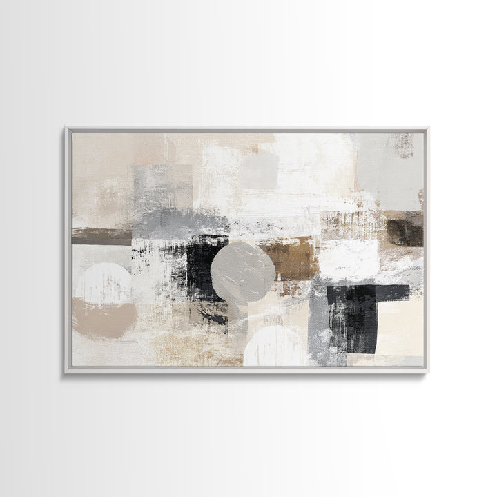 Soft Abstract Linen Texture Framed Canvas Print, Master Bedroom, Statement Artwork, Bedroom Decor, Abstract Art, Sanctuary, MAS-3x2-31