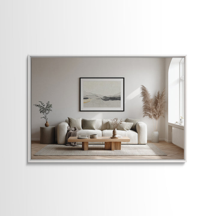 Minimal Two Figure Line Drawing Canvas Print, Master Bedroom, Vinyl Wall Decal, Bedroom Decor, Fine Art, Sanctuary, MAS-3x2-33
