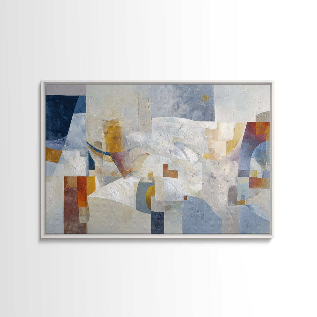 Large Cream Abstract Framed Canvas Print, Master Bedroom, Gallery Decor, Bedroom Decor, Fine Art, Sanctuary, Wall Art, MAS-3x2-45