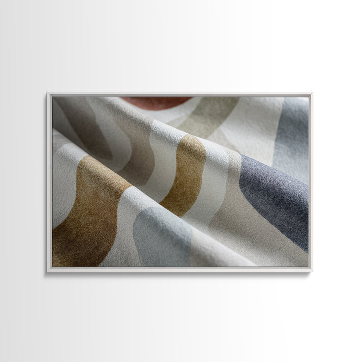 Soft Abstract Linen Texture Framed Canvas Print, Master Bedroom, Farmhouse Wall Decor, Bedroom Decor, Abstract Art, Sanctuary, MAS-3x2-55