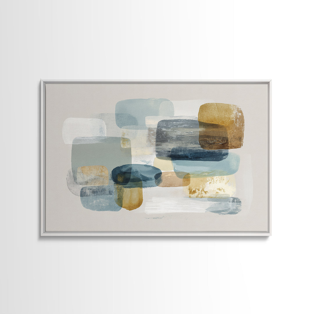 Minimal Stone Shapes Canvas Print, Master Bedroom, Minimalist Decor, Bedroom Decor, Fine Art, Sanctuary, Farmhouse Decor, MAS-3x2-68