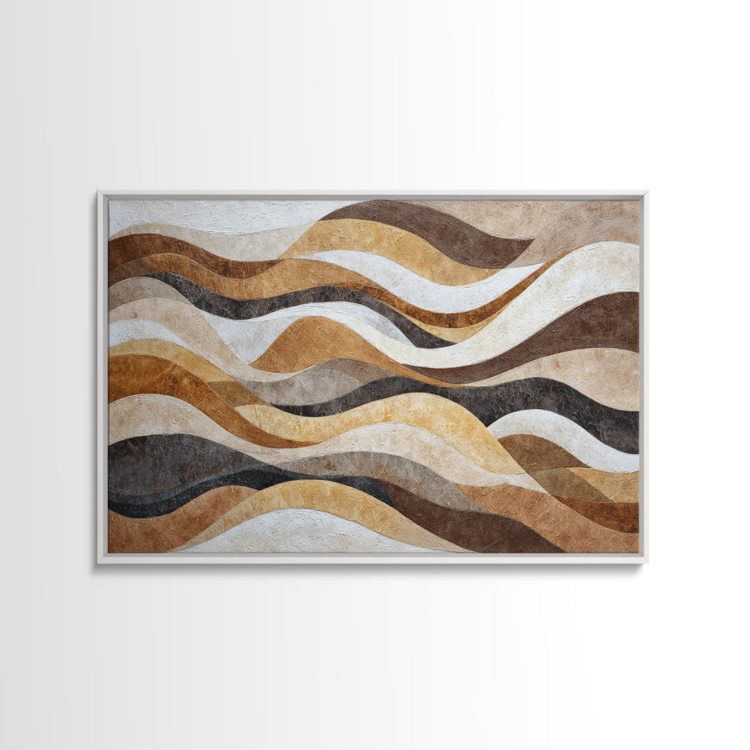 Abstract Wave Forms Canvas Print, Master Bedroom, Contemporary Art, Bedroom Decor, Abstract Art, Sanctuary, Bedroom Wall Art, MAS-3x2-72
