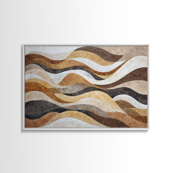 Abstract Wave Forms Canvas Print, Master Bedroom, Contemporary Art, Bedroom Decor, Abstract Art, Sanctuary, Bedroom Wall Art, MAS-3x2-72