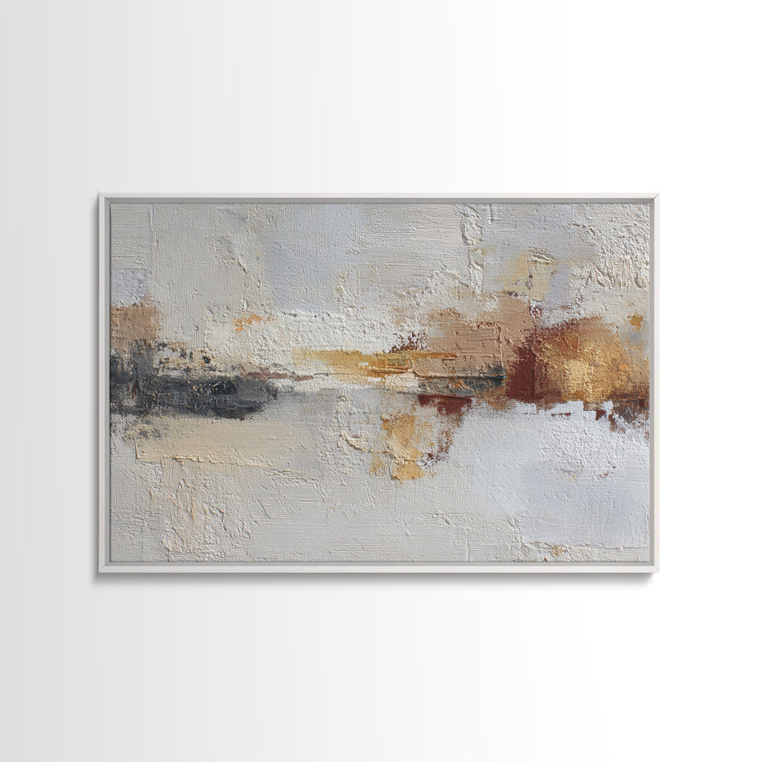 Soft Abstract Linen Texture Framed Canvas Print, Master Bedroom, Luxury Decor, Bedroom Decor, Abstract Art, Sanctuary, MAS-3x2-79
