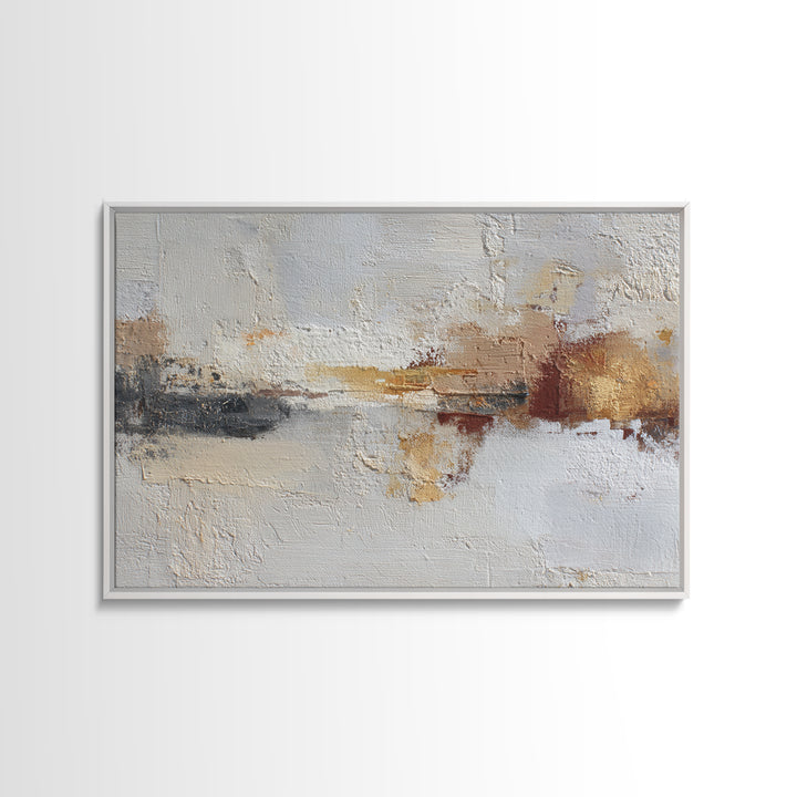 Soft Abstract Linen Texture Framed Canvas Print, Master Bedroom, Luxury Decor, Bedroom Decor, Abstract Art, Sanctuary, MAS-3x2-79