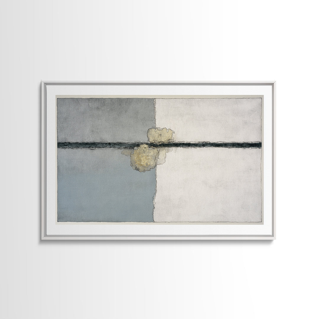Minimal Two Figure Line Drawing Framed Canvas Print, Master Bedroom, Wall Art Bedroom, Bedroom Decor, Fine Art, Sanctuary, MAS-3x2-9
