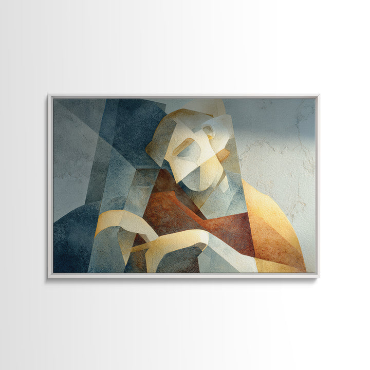 Classical Reclining Figure Implied Through Line Art Canvas Print, Master Bedroom, Above Bed Wall Decor, Bedroom Decor, MAS-3x2-98