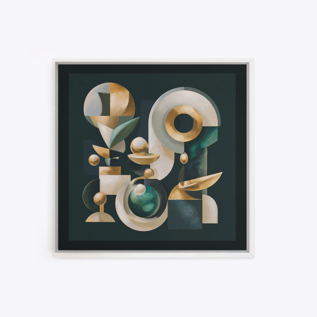 Surreal Room of Floating Objects as Decorative Canvas Print, Maximalist Art, Digital Prints, Living Room Decor, Maximal, MAX-1x1-81