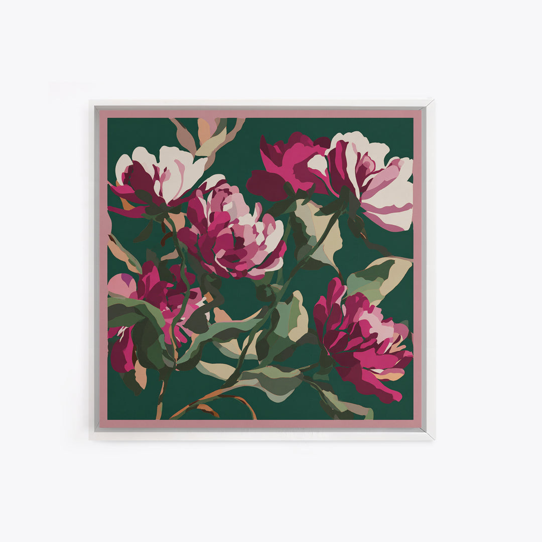 Matisse Inspired Cutouts with Vivid Floral Motifs Canvas Print, Maximalist Art, Boho Decor, Living Room Decor, Maximal, MAX-1x1-82