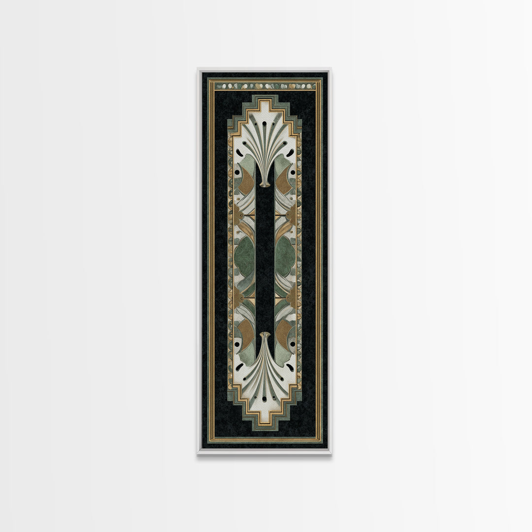 Folk Art Animal Parade Framed Canvas Print, Maximalist Art, Minimalist Decor, Living Room Decor, Fine Art, Maximal, Art Nouveau, MAX-1x3-4