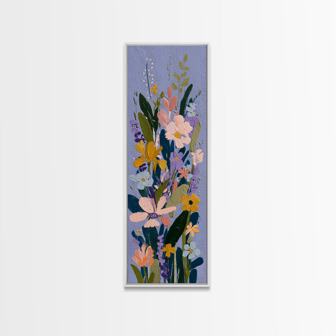 Matisse Inspired Cutouts with Vivid Floral Motifs Canvas Print, Maximalist Art, Modern Decor, Living Room Decor, Maximal, MAX-1x3-46