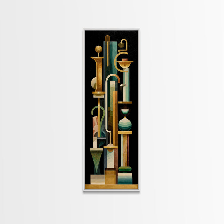 Surreal Room of Floating Objects as Decorative Framed Canvas Print, Maximalist Art, Wall Art, Living Room Decor, Oil Painting, MAX-1x3-69