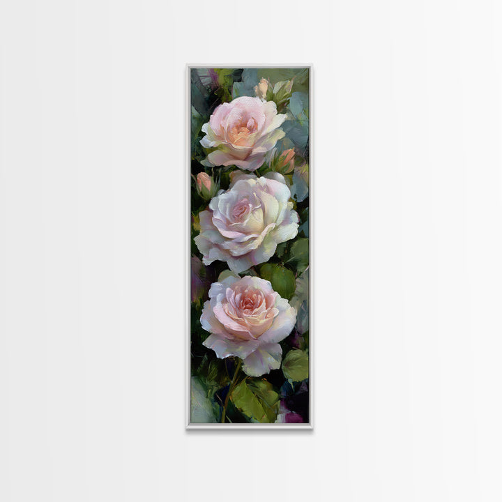 Baroque Roses Mixed Canvas Print, Maximalist Art, Wall Art, Living Room Decor, Abstract Art, Maximal, Printable Art, MAX-1x3-90