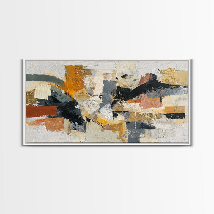 Chaotic Joyful Abstract Framed Canvas Print, Maximalist Art, Room Decor, Living Room Decor, Abstract Art, Maximal, MAX-2x1-18