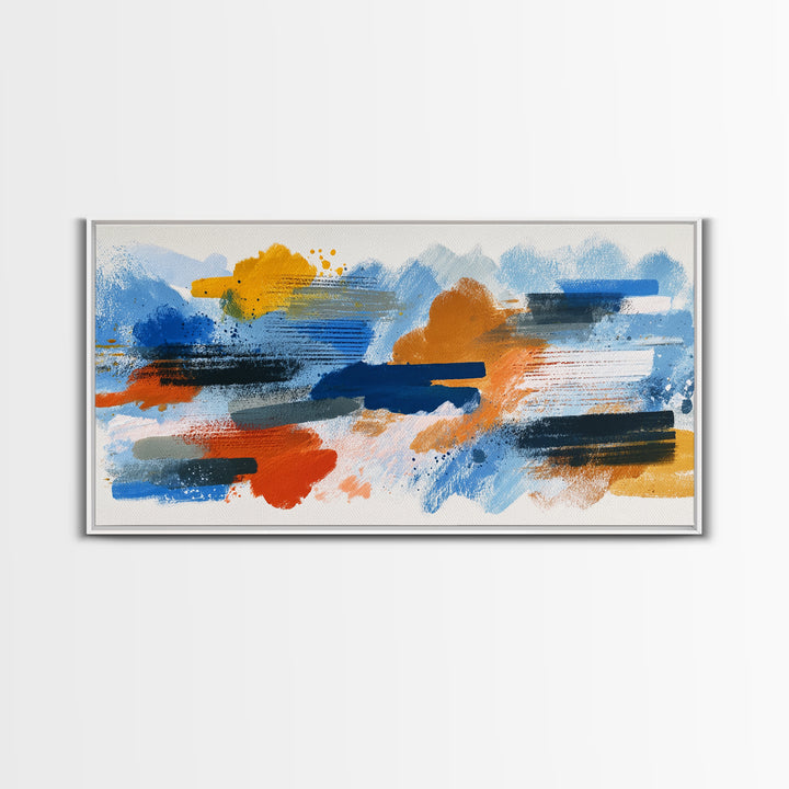 Chaotic Joyful Abstract Canvas Print, Maximalist Art, Home Decor, Living Room Decor, Abstract Art, Maximal, Printable Art, MAX-2x1-66