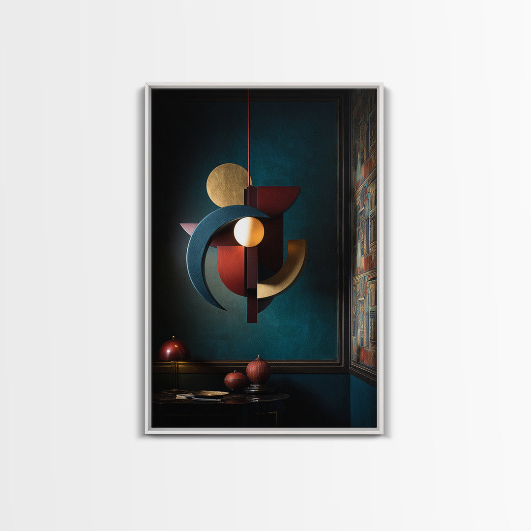 Surreal Room of Floating Objects as Decorative Canvas Print, Maximalist Art, Boho Wall Art, Living Room Decor, Maximal, MAX-2x3-65