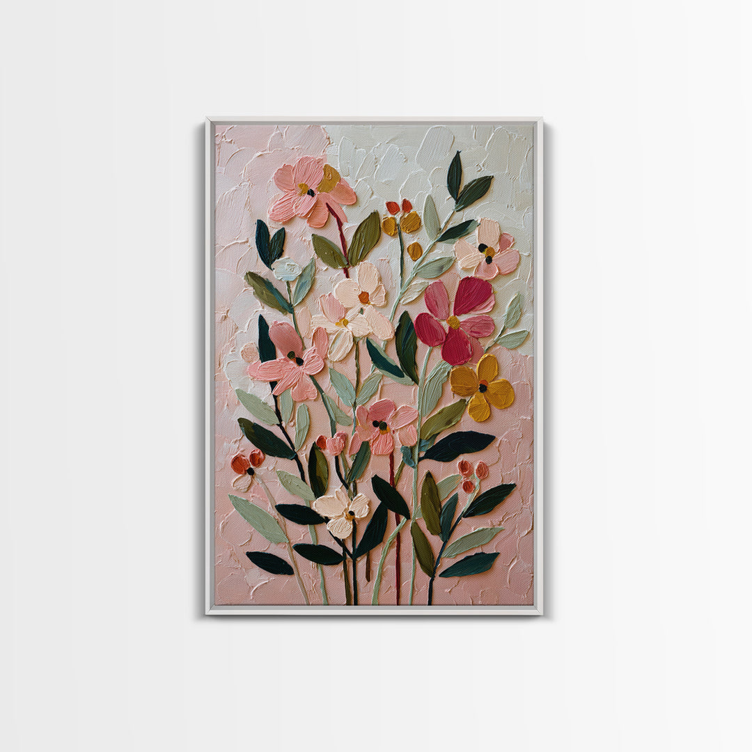 Matisse Inspired Cutouts with Vivid Floral Motifs Canvas Print, Maximalist Art, Printable Wall Art, Living Room Decor, Maximal, MAX-2x3-66