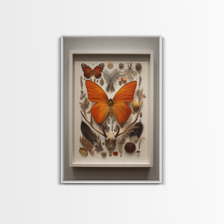 Framed Butterfly Collection Canvas Print, Maximalist Art, Printable Art, Living Room Decor, Fine Art, Maximal, Funky Wall Art, MAX-2x3-79