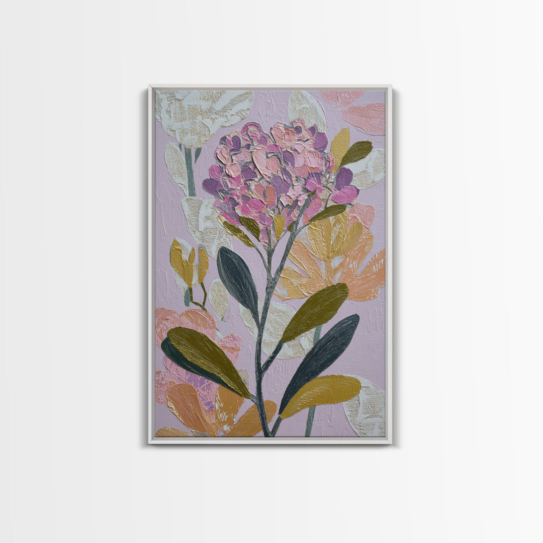 Matisse Inspired Cutouts with Vivid Floral Motifs Canvas Print, Maximalist Art, Digital Print, Living Room Decor, Maximal, MAX-2x3-90