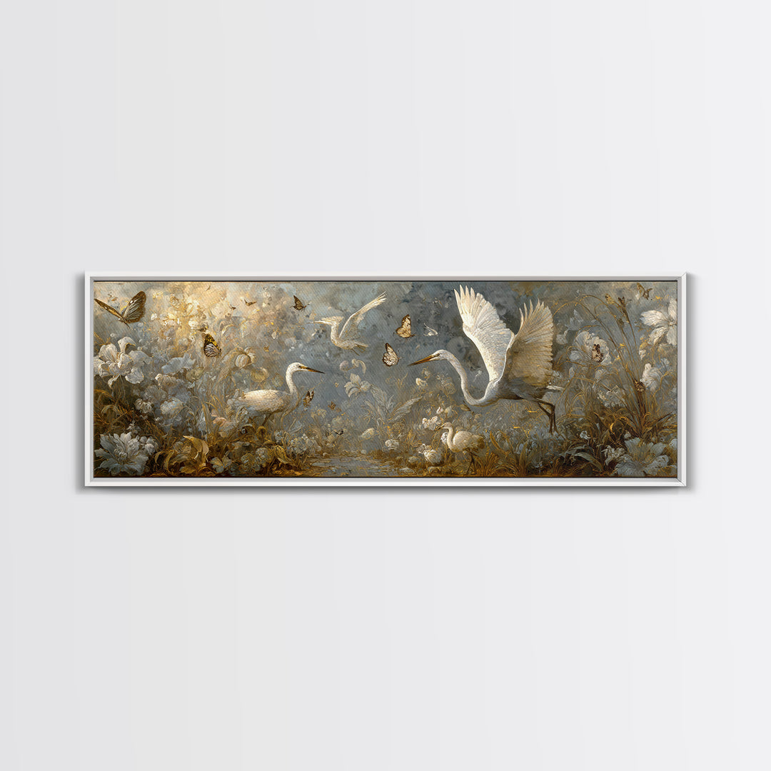 Explosive Floral Jungle Canvas Print, Maximalist Art, Trendy Wall Art, Living Room Decor, Fine Art, Maximal, Contemporary Art, MAX-3x1-65