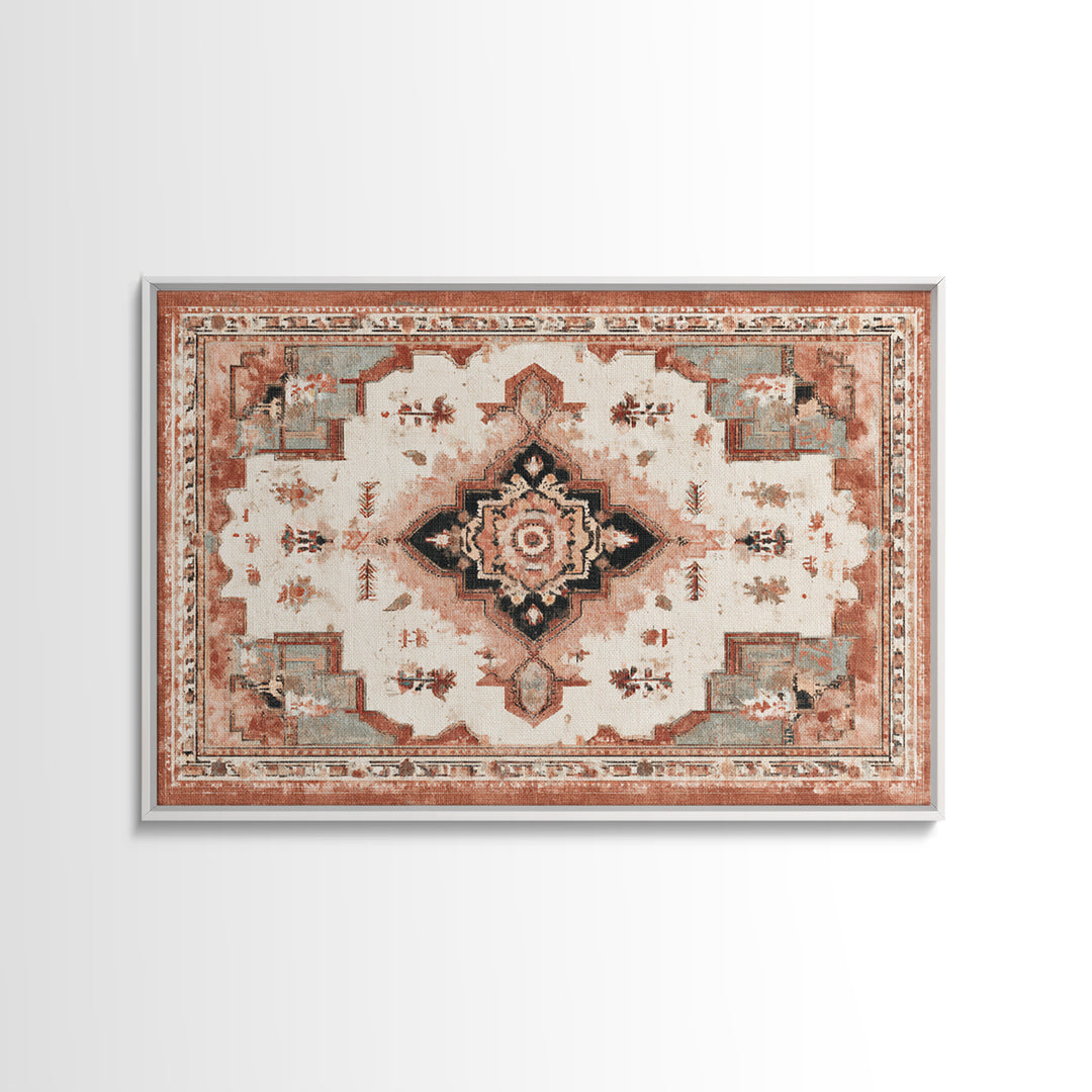 Bohemian Textile Pattern Canvas Print, Maximalist Art, Gallery Decor, Living Room Decor, Fine Art, Maximal, Wall Art, MAX-3x2-48