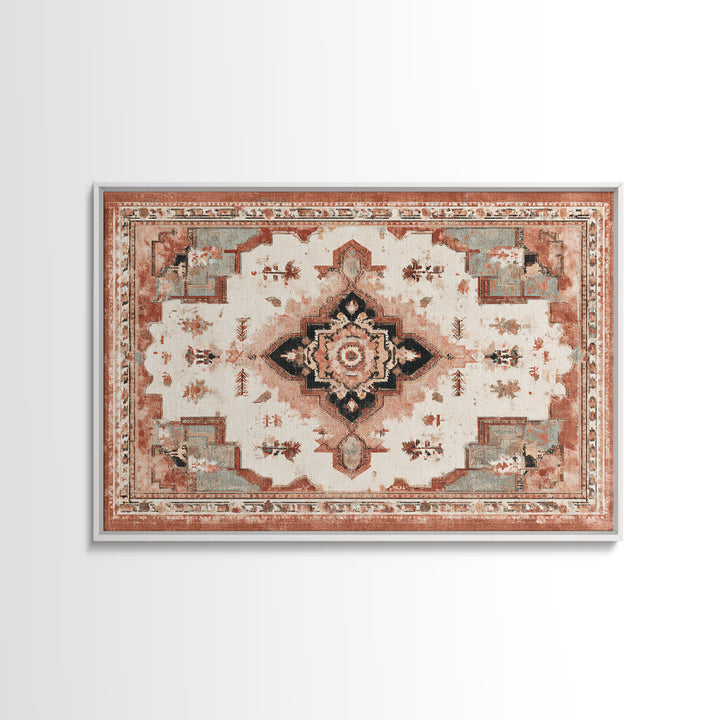 Bohemian Textile Pattern Canvas Print, Maximalist Art, Gallery Decor, Living Room Decor, Fine Art, Maximal, Wall Art, MAX-3x2-48