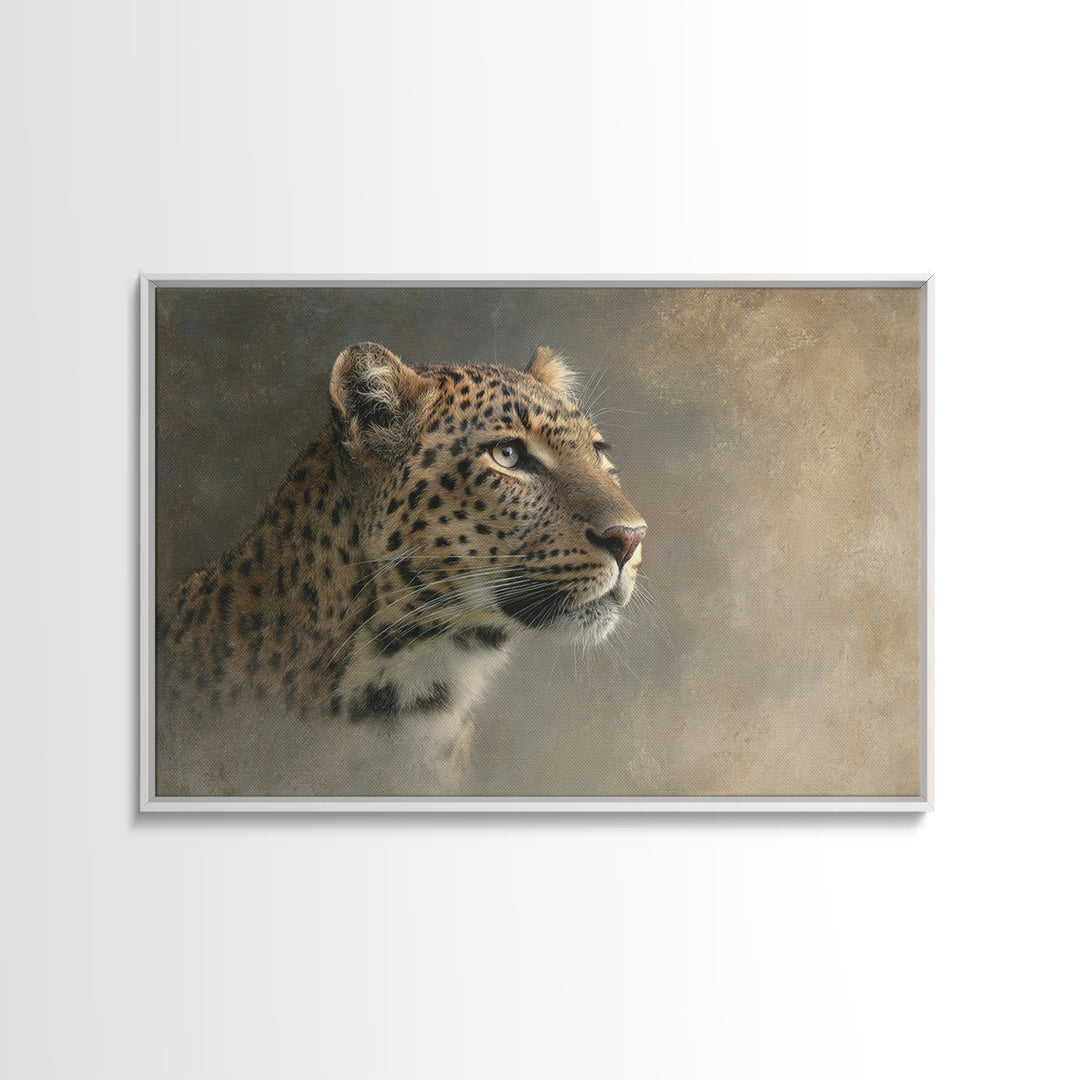 Rainbow Leopard Portrait Canvas Print, Maximalist Art, Digital Prints, Living Room Decor, Fine Art, Maximal, Abstract Wall Art, MAX-3x2-88