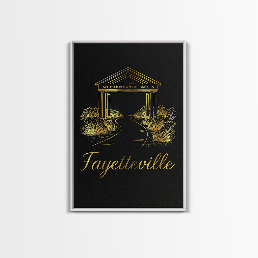 Fayetteville North Carolina Travel Poster, Canvas Print, Dark Minimalist Wall Art, Fayetteville City Art, Travel Wall Art, Wall Art