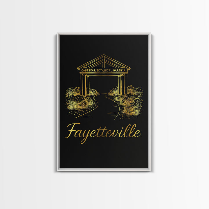 Fayetteville North Carolina Travel Poster, Canvas Print, Dark Minimalist Wall Art, Fayetteville City Art, Travel Wall Art, Wall Art