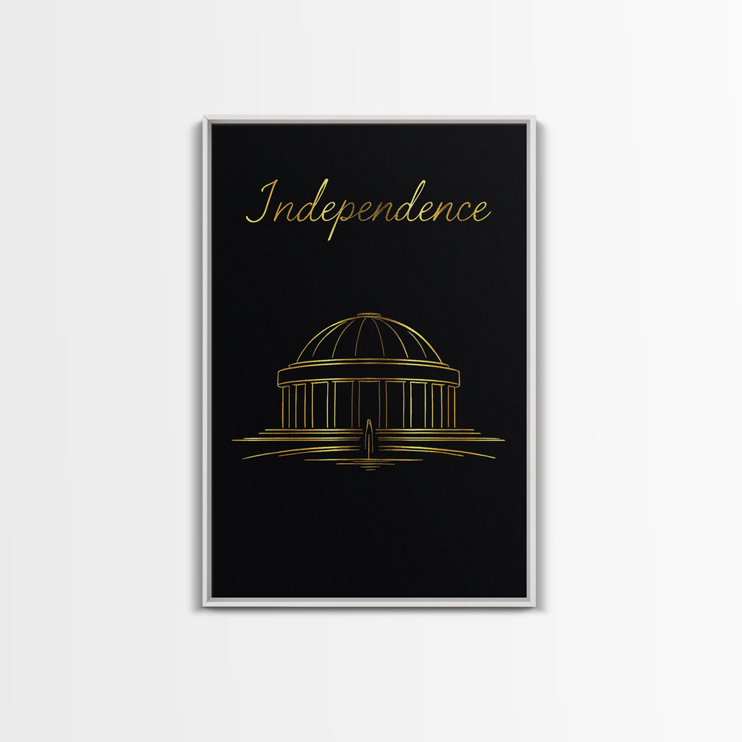 Independence Travel Poster, Canvas Print, Dark Minimalist Wall Art, Independence Travel Art, Fine Art Print, Gift For Travelers