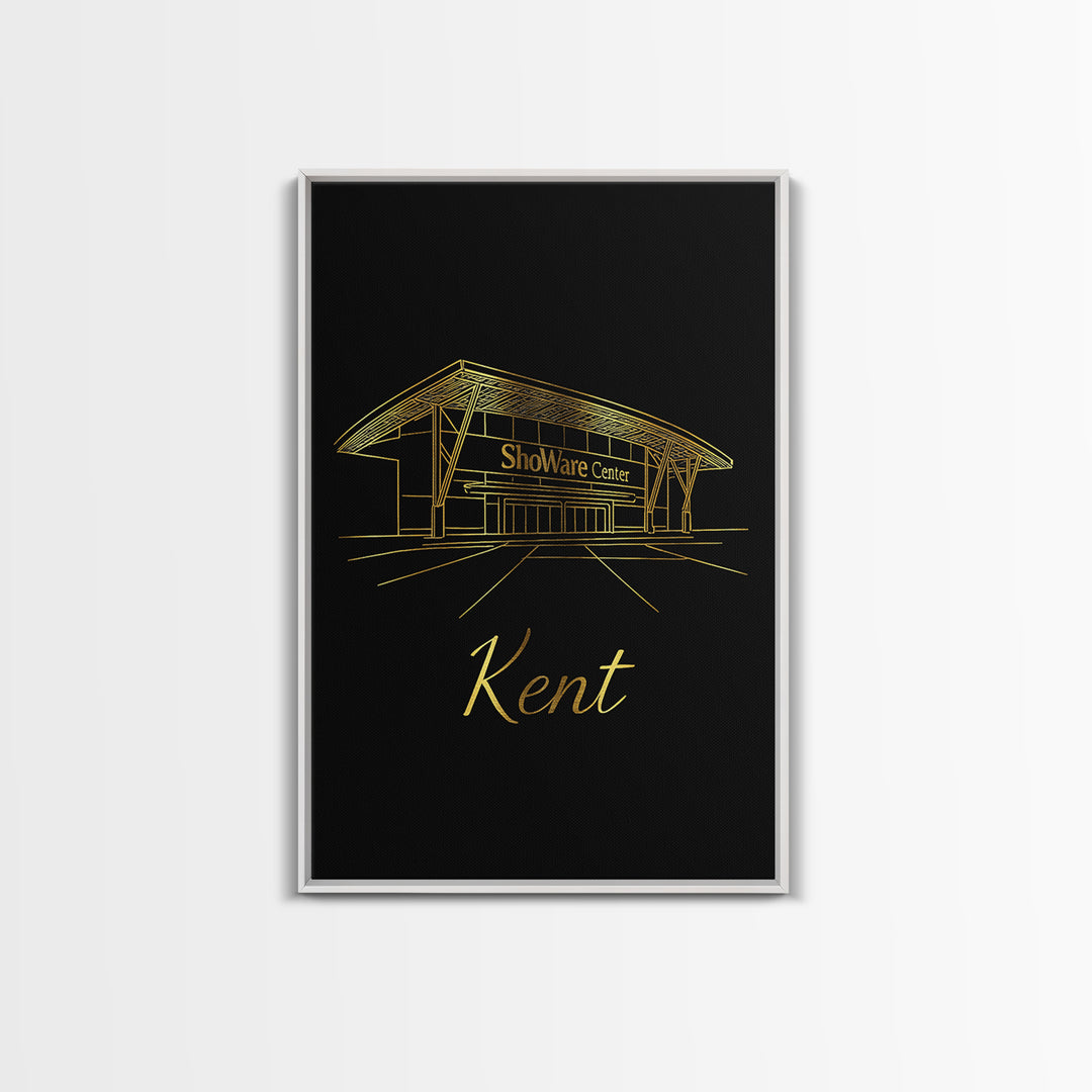 Kent Washington Travel Poster, Canvas Print, Dark Minimalist Wall Art, Kent Wall Art, Travel Poster Art, Travel Art Print, Travel Wall Art
