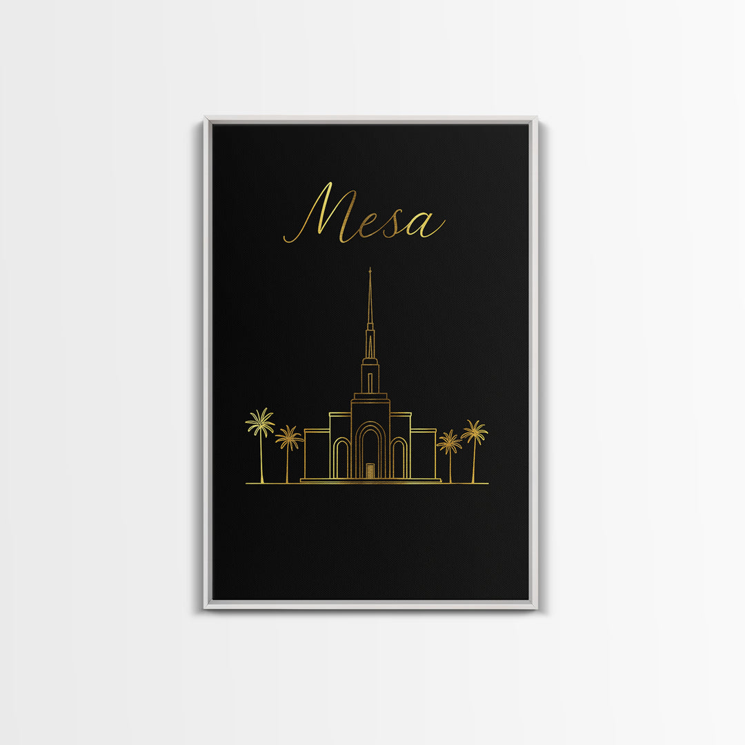 Mesa Travel Poster, Canvas Print, Dark Minimalist Wall Art, Mesa Wall Art, Travel Wall Art, City Travel Prints, Eclectic Wall Decor