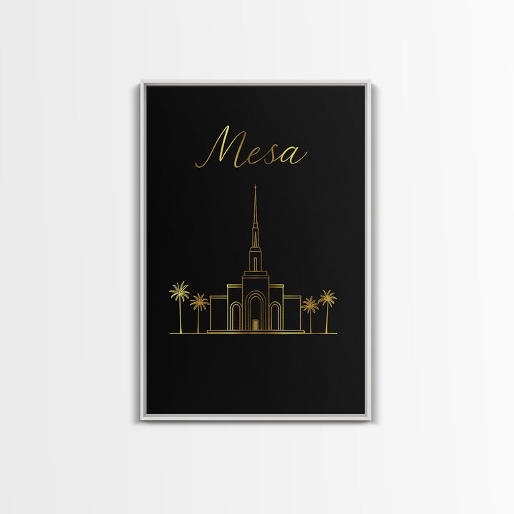 Mesa Travel Poster, Canvas Print, Dark Minimalist Wall Art, Mesa Wall Art, Travel Wall Art, City Travel Prints, Eclectic Wall Decor