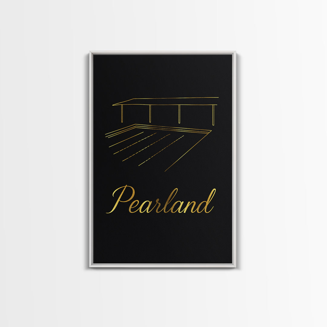Pearland Travel Poster, Canvas Print, Dark Minimalist Wall Art, Pearland Poster Print, Travel Poster Art, City Travel Prints, Design 1