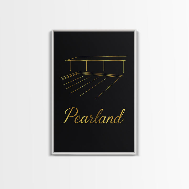 Pearland Travel Poster, Canvas Print, Dark Minimalist Wall Art, Pearland Poster Print, Travel Poster Art, City Travel Prints, Design 1