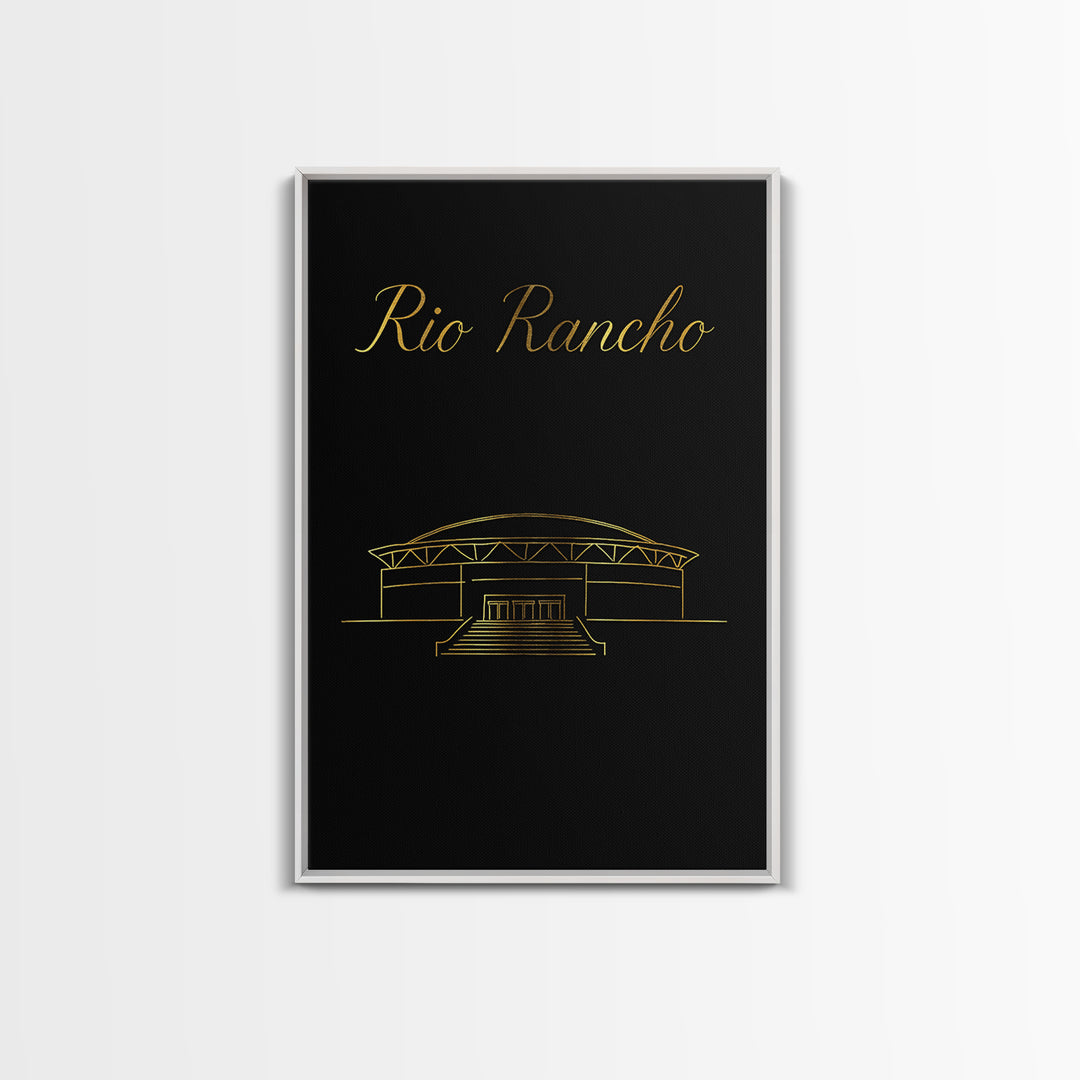 Rio Rancho Travel Poster, Canvas Print, Dark Minimalist Wall Art, Rio Rancho City Art, Travel Wall Art, City Art Print, Wanderlust Decor