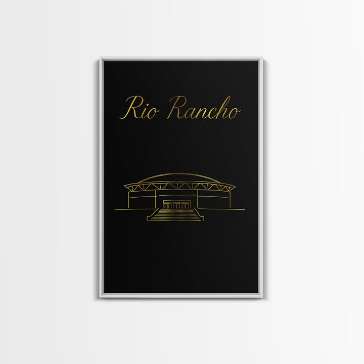 Rio Rancho Travel Poster, Canvas Print, Dark Minimalist Wall Art, Rio Rancho City Art, Travel Wall Art, City Art Print, Wanderlust Decor
