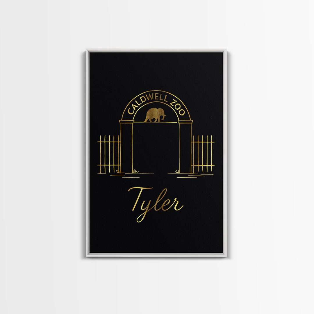 Tyler Travel Poster, Framed Canvas Print, Dark Minimalist Wall Art, Tyler Poster Print, Gift For Travelers, City Illustration, Design 2