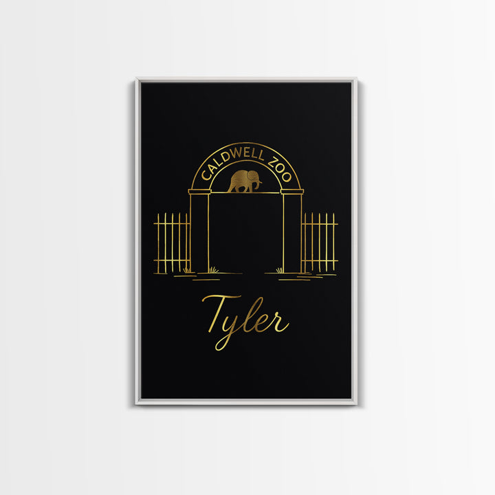 Tyler Travel Poster, Framed Canvas Print, Dark Minimalist Wall Art, Tyler Poster Print, Gift For Travelers, City Illustration, Design 2