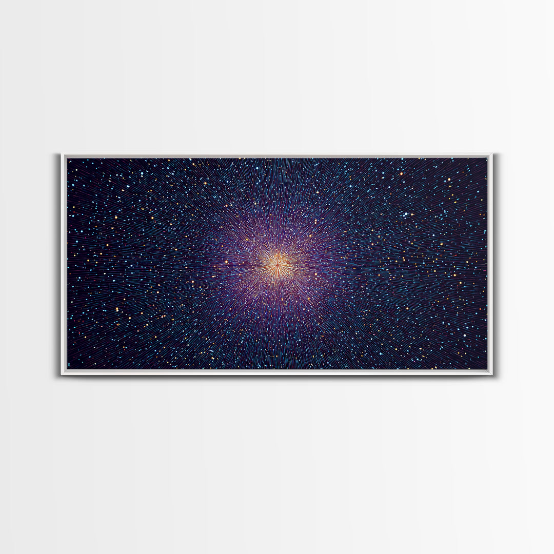 Radiant Purple Starburst Abstract Wall Art, Midcentury Modern Art Print, Cosmic Retro Decor, Space Abstract Art Poster For Home
