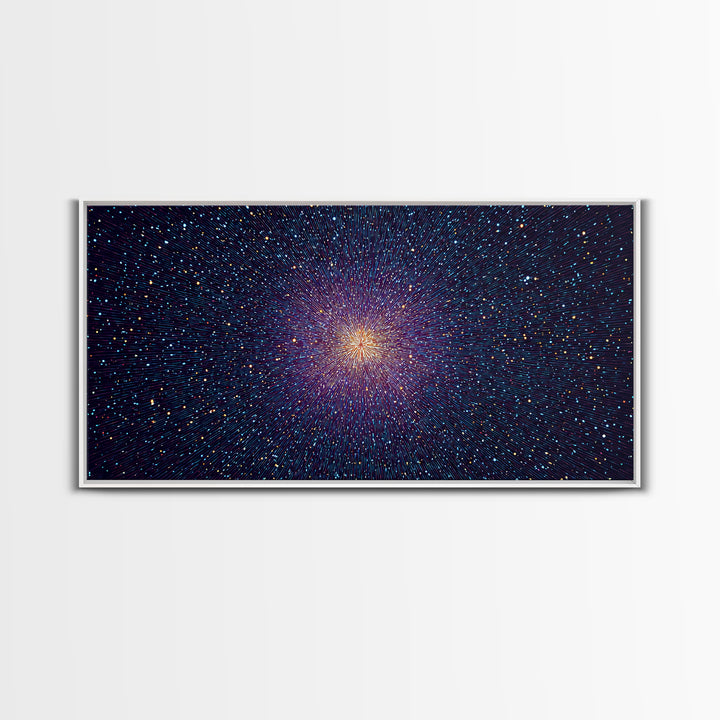 Radiant Purple Starburst Abstract Wall Art, Midcentury Modern Art Print, Cosmic Retro Decor, Space Abstract Art Poster For Home