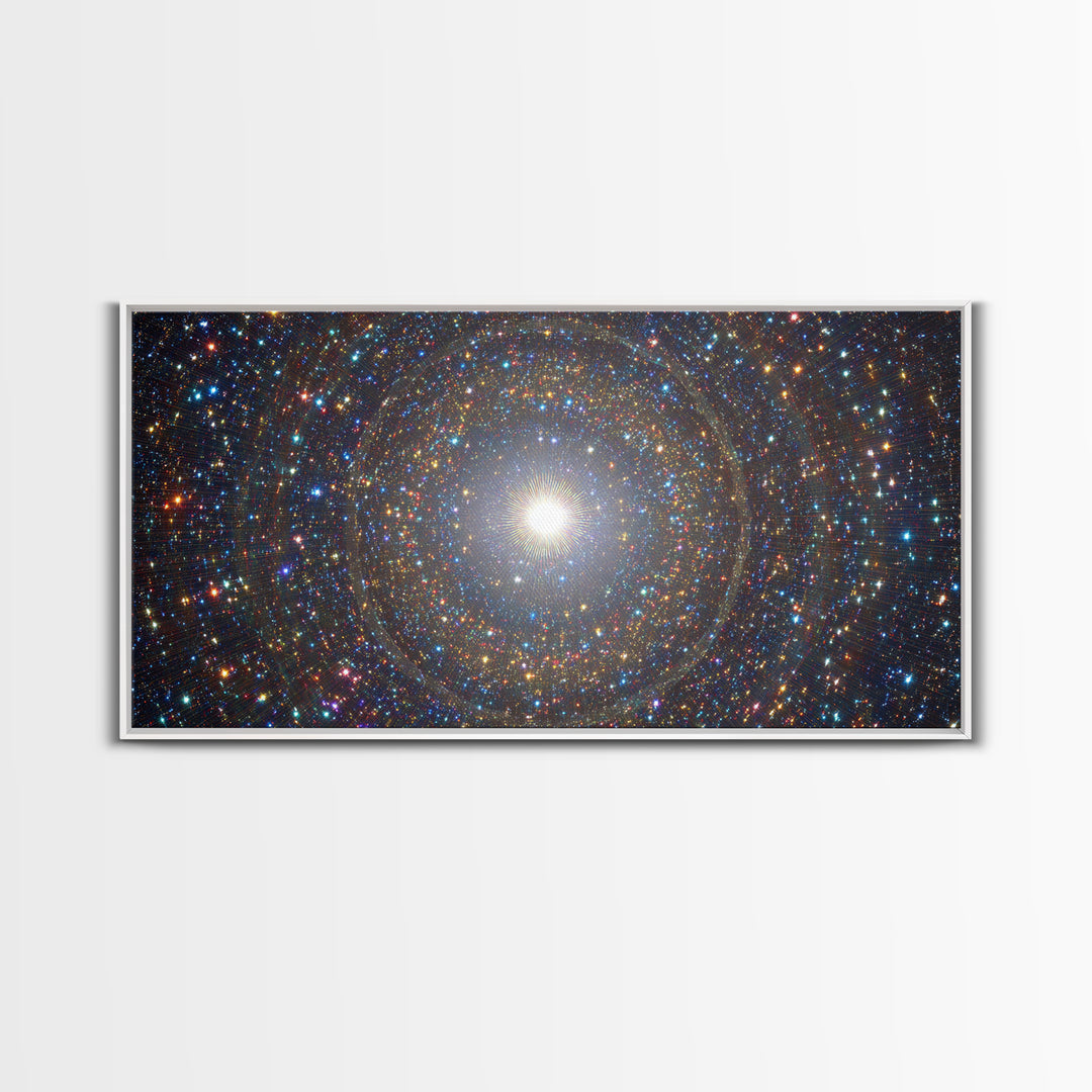 Radiant Cosmic Star Vortex Wall Art, Modern Abstract Art Print, Space Abstract Art, Blue Wall Decor, Gallery Wall Art, Home Office Art